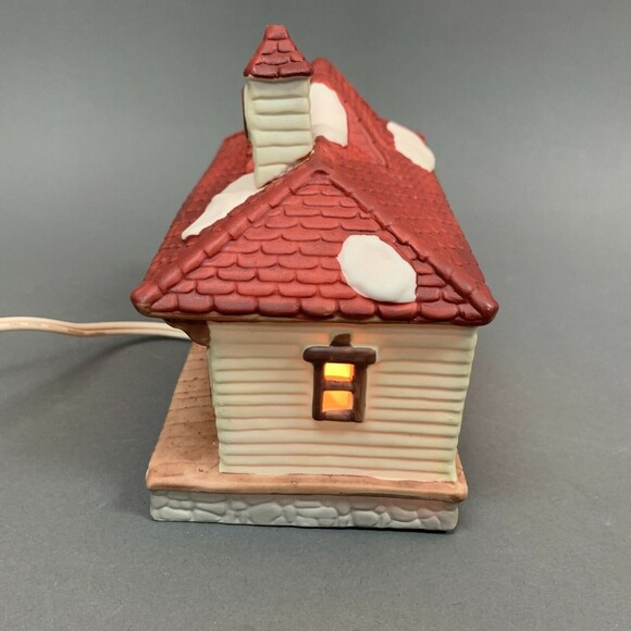 1990 Dickensville Collectibles Porcelain Lighted House Wesaon Station - Picture 3 of 11